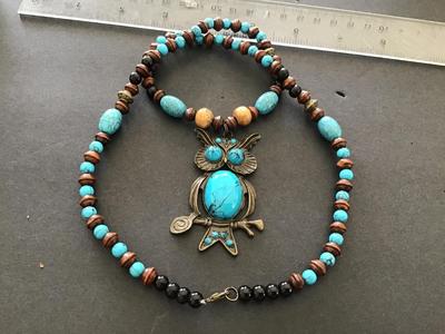 Owl Necklace Southwest Style