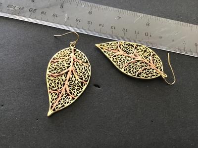 Large Gold Copper Tone Earrings