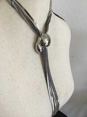 Silvertone Statement Bling Necklace