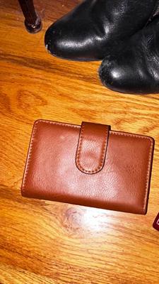LADIES MICHAEL KORS LEATHER BOOTS- SIZE 9 W/WALLET