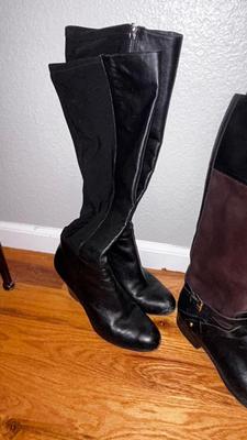 LADIES MICHAEL KORS LEATHER BOOTS- SIZE 9 W/WALLET