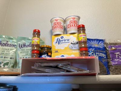 RAISINS, MICROWAVE POPCORN, APPLE SAUCE, SWEETENER, CANE SUGAR AND MORE