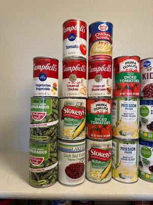 CANNED BEEF, SALMON, VEGGIES AND MORE