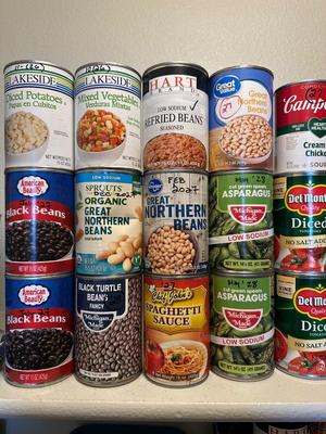 CANNED SALMON, VEGGIES, PEANUT BUTTER, SOY SAUCE AND MORE