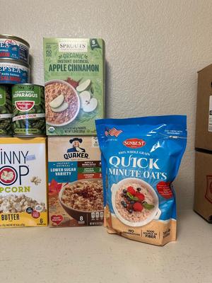 INSTANT OATMEAL, SALSA, MICROWAVE POPCORN AND MORE