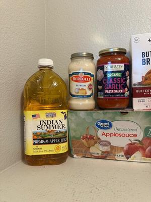 APPLE SAUCE, APPLE JUICE, PASTA SAUCE AND MORE