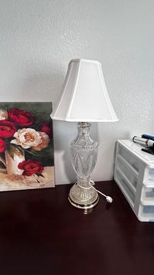 LOVELY HOME DECOR, LAMP, VASE AND A PAINTING
