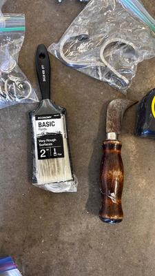 STANLEY FAT MAX TAPE MEASURE AND HAND TOOLS WITH SOME HOUSEHOLD HARDWARE