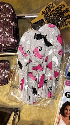 LADIES UNDER GARMENTS, SLIPPERS, COSMETIC BAGS, AND MORE