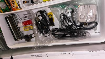 37”-90” FLAT TV WALL MOUNT, 2GB OLYMPUS SD CARD AND MISC OFFICE SUPPLIES