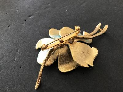 Vintage Satin Floral Brooch