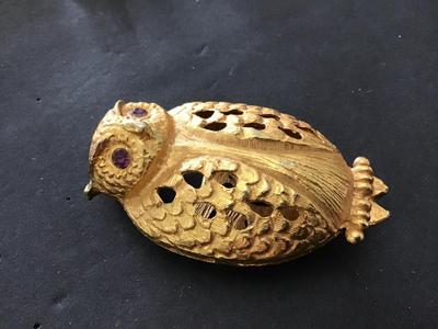 Vintage Large Owl Pendant Perfume Holder Vintage