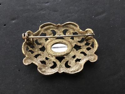Gold Tone Fashion Brooch