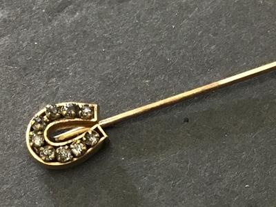 Vintage Rhinestone horse shoe pin
