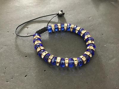 Blue Glass Rhinestone Bracelet