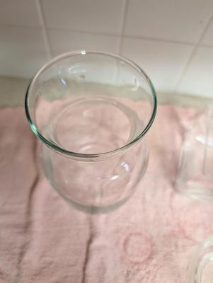 Clear glass vases