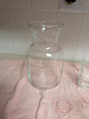Clear glass vases