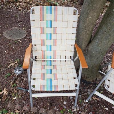 LOT 269: New 10 Ft Gazebo in Box with Pair of Vintage Lawn Chairs