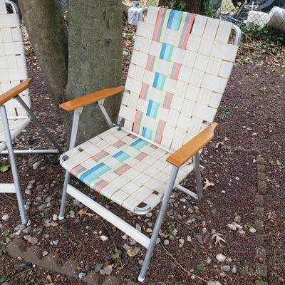 LOT 269: New 10 Ft Gazebo in Box with Pair of Vintage Lawn Chairs