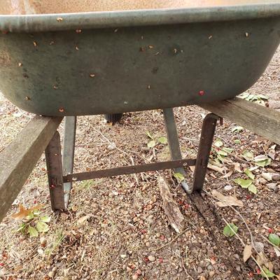LOT 270: True Temper Steel Wheelbarrow & Husky 6 Ft Ladder