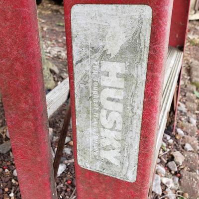 LOT 270: True Temper Steel Wheelbarrow & Husky 6 Ft Ladder