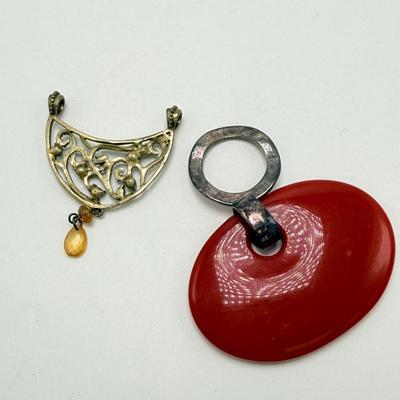 Ferragamo Vintage Brooch, Pendants & a Ring (ST-HS)