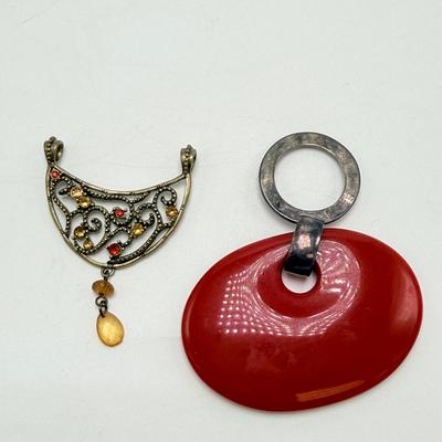 Ferragamo Vintage Brooch, Pendants & a Ring (ST-HS)