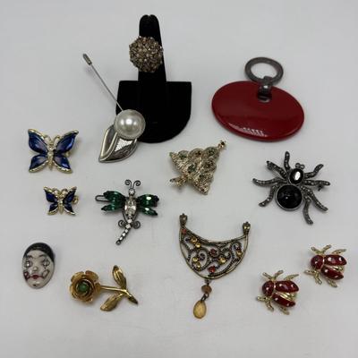 Ferragamo Vintage Brooch, Pendants & a Ring (ST-HS)