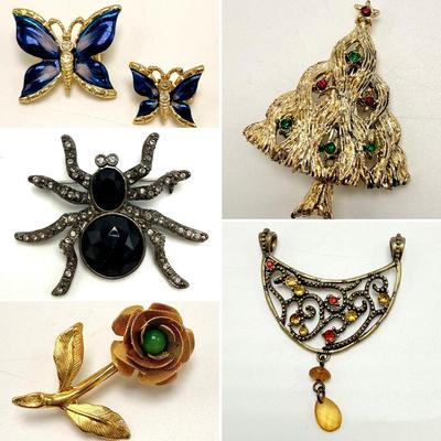 Ferragamo Vintage Brooch, Pendants & a Ring (ST-HS)