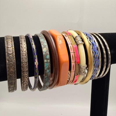 Bangles Galore with Danecraft Sterling, Cloisonné, & More (ST-HS)