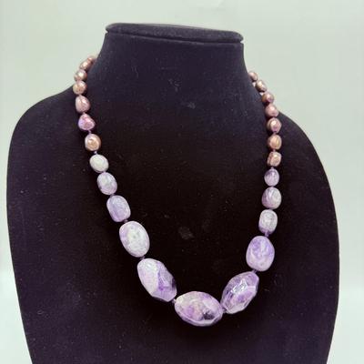 Lovely Pearl & Amethyst Necklaces (ST-HS)