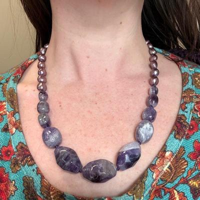 Lovely Pearl & Amethyst Necklaces (ST-HS)