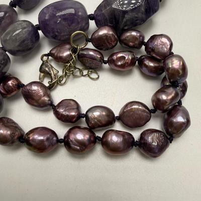 Lovely Pearl & Amethyst Necklaces (ST-HS)
