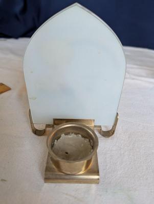 Miscellaneous group...statue glass bell, Precious Moments, pin, safety pin, miniature bottle of perfume, 2 small jars, Wedgwood,glass bowl