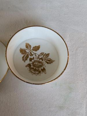 Miscellaneous group...statue glass bell, Precious Moments, pin, safety pin, miniature bottle of perfume, 2 small jars, Wedgwood,glass bowl