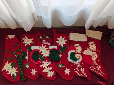 Vintage Christmas Stockinngs 1950's
