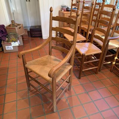 Eight Tall Ladder Back Chairs (KN-BM)