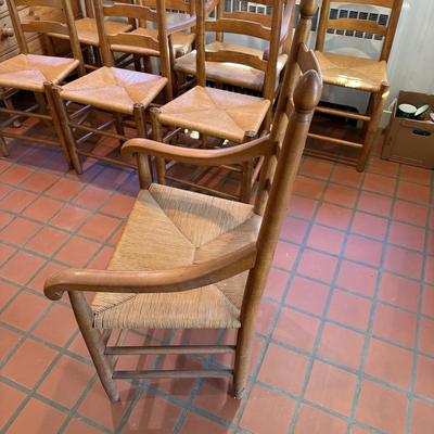 Eight Tall Ladder Back Chairs (KN-BM)