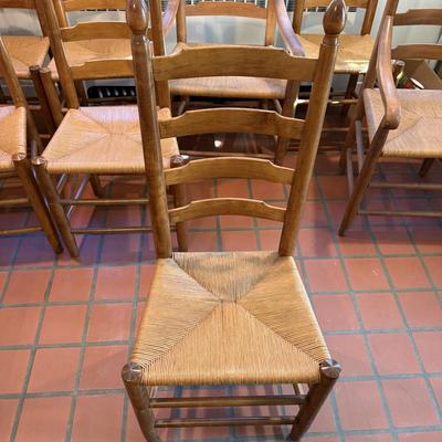 Eight Tall Ladder Back Chairs (KN-BM)