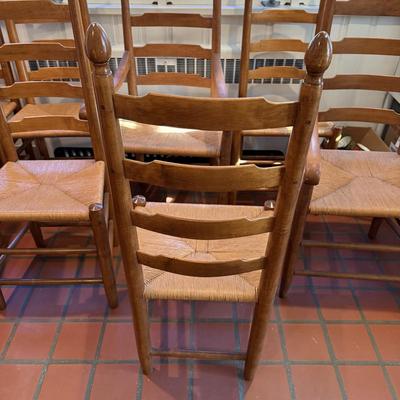 Eight Tall Ladder Back Chairs (KN-BM)