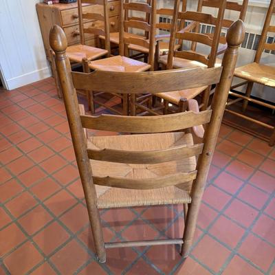 Eight Tall Ladder Back Chairs (KN-BM)