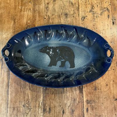 David Ross Oval Bear Potter Platter (KN-BM)