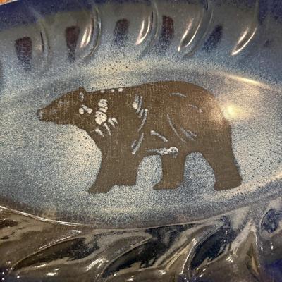 David Ross Oval Bear Potter Platter (KN-BM)