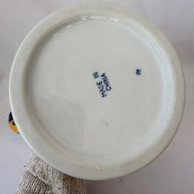 Two Yellow and Blue Ginger Jars (LR-BM)