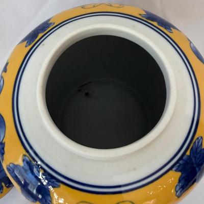 Two Yellow and Blue Ginger Jars (LR-BM)