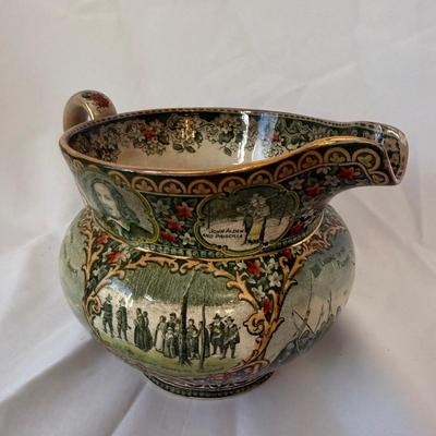 Rowland and Marcellus Co. ‘American Pilgrim’ Staffordshire Pitcher (LR-BM)