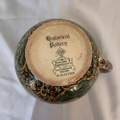 Rowland and Marcellus Co. ‘American Pilgrim’ Staffordshire Pitcher (LR-BM)