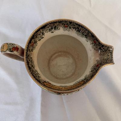 Rowland and Marcellus Co. ‘American Pilgrim’ Staffordshire Pitcher (LR-BM)