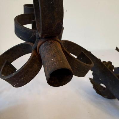 Two Iron Candleholders (DR-HS)