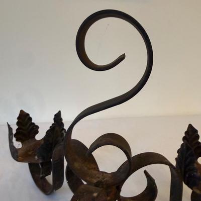 Two Iron Candleholders (DR-HS)